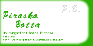 piroska botta business card